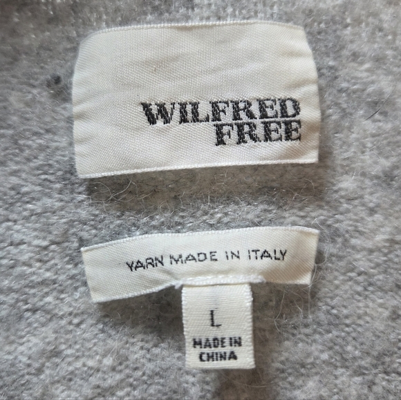 Wilfred Longline Open-Front Cardigan Heather Grey Size Large - Picture 10 of 10